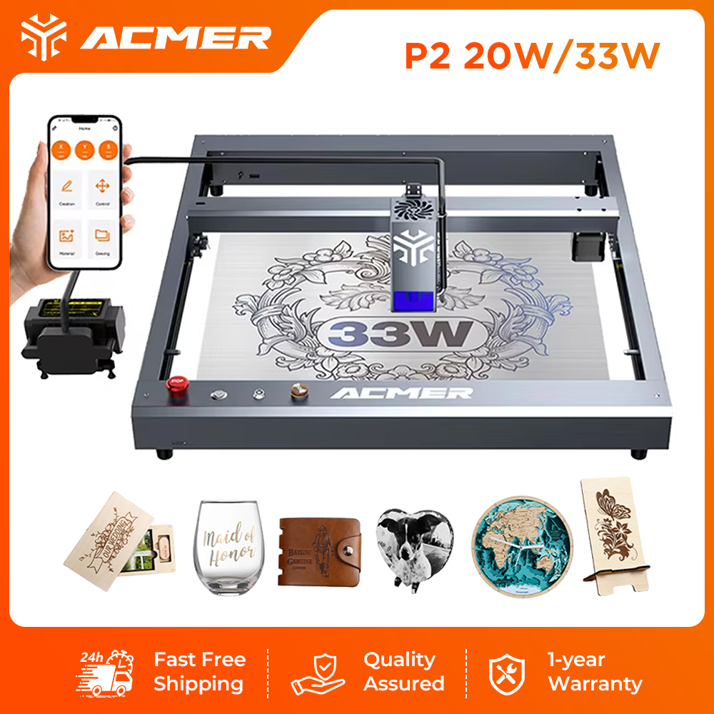 Laser Engraver 20W Diode - آلة النقش والقطع بالليزر ACMER P2