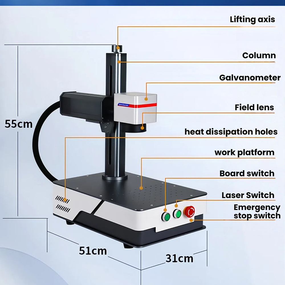 Fiber Laser Marking Machine 20W - WaveTopSign 20W 30W آلة نقش بالليزر