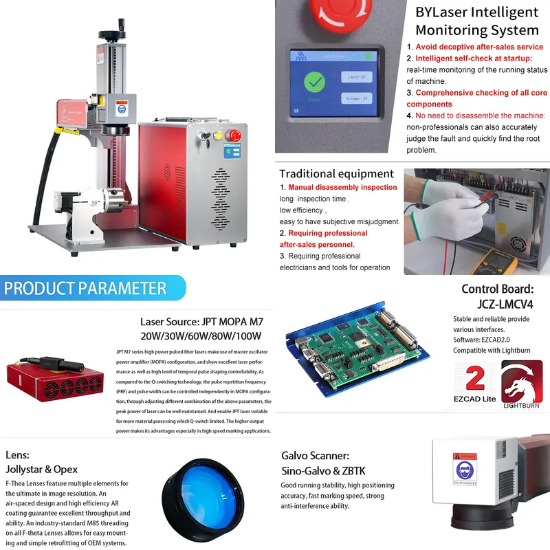 Jpt Fiber Laser 50W - ماكينة نقش بالليزر الليفي الذكية الجديدة