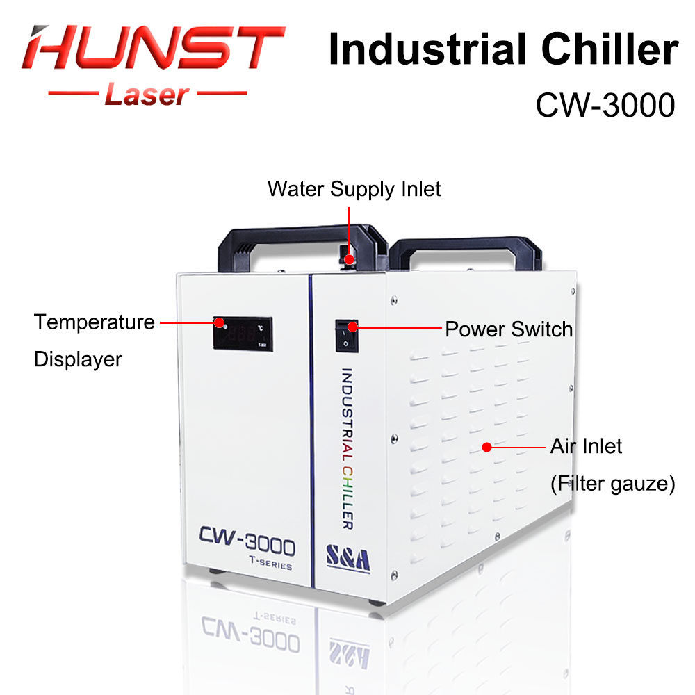 HUNST S & A CW3000 مبرد المياه - مراجعة Laser Engraver 40W Co2 وسعره