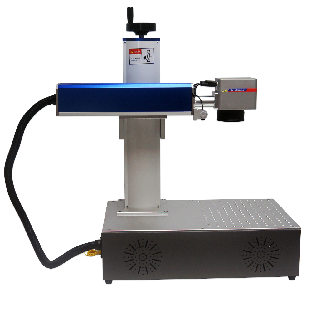 ماكينة نقش بالليزر الليفي 20 و - مراجعة Laser Marking Machine Rotary Axis وسعره