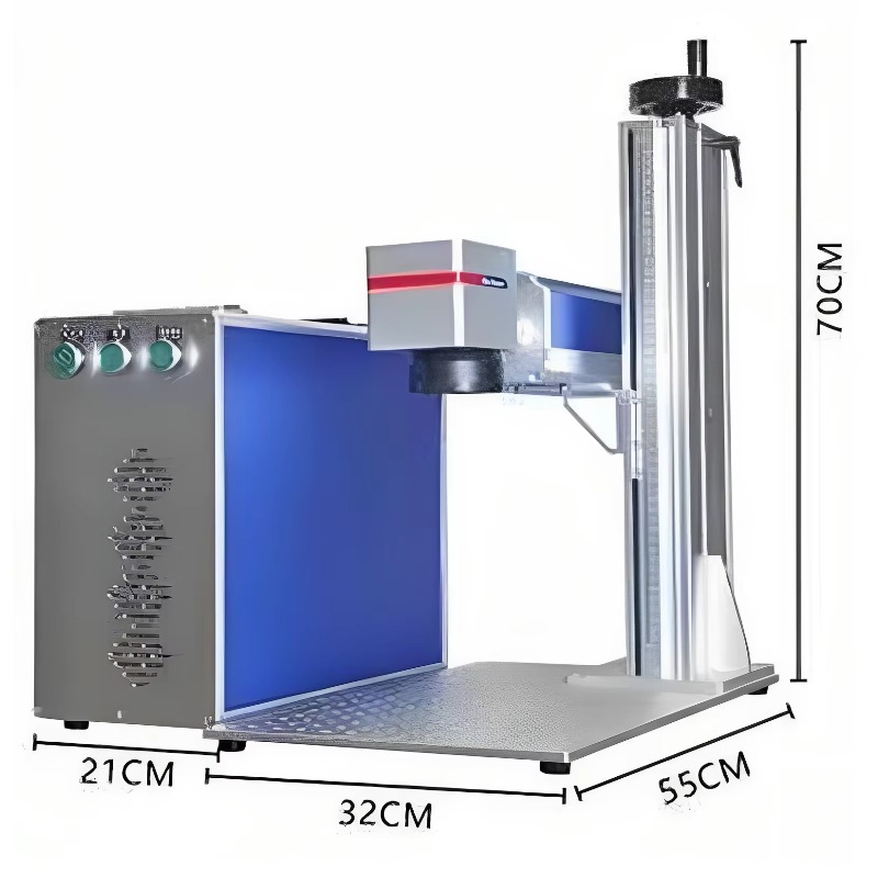 ماكينة نقش بالليزر الليفي مغلق - مراجعة Laser Marking Machine Rotary Axis وسعره