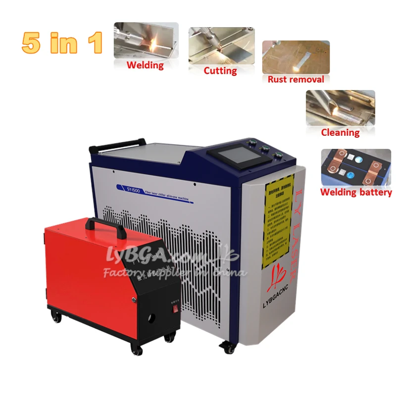 آلة التنظيف بالليزر 5In1 يده آ - مراجعة Fiber Laser Welding Machine 1500W وسعره