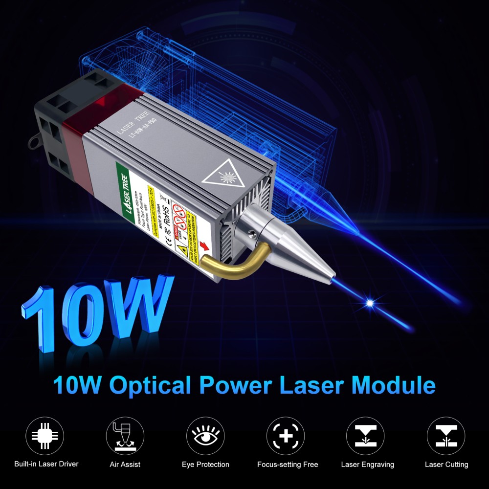 مجموعة وحدة ليزر ديود أزرق 20  - مراجعة Laser Engraver 20W Diode وسعره