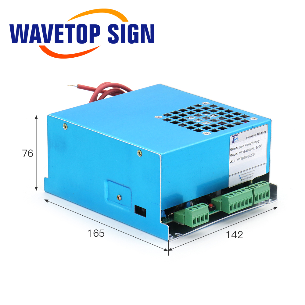 WaveTopSign MYJG-40W CO2 مصدر  - مراجعة Laser Engraver 40W Co2 وسعره