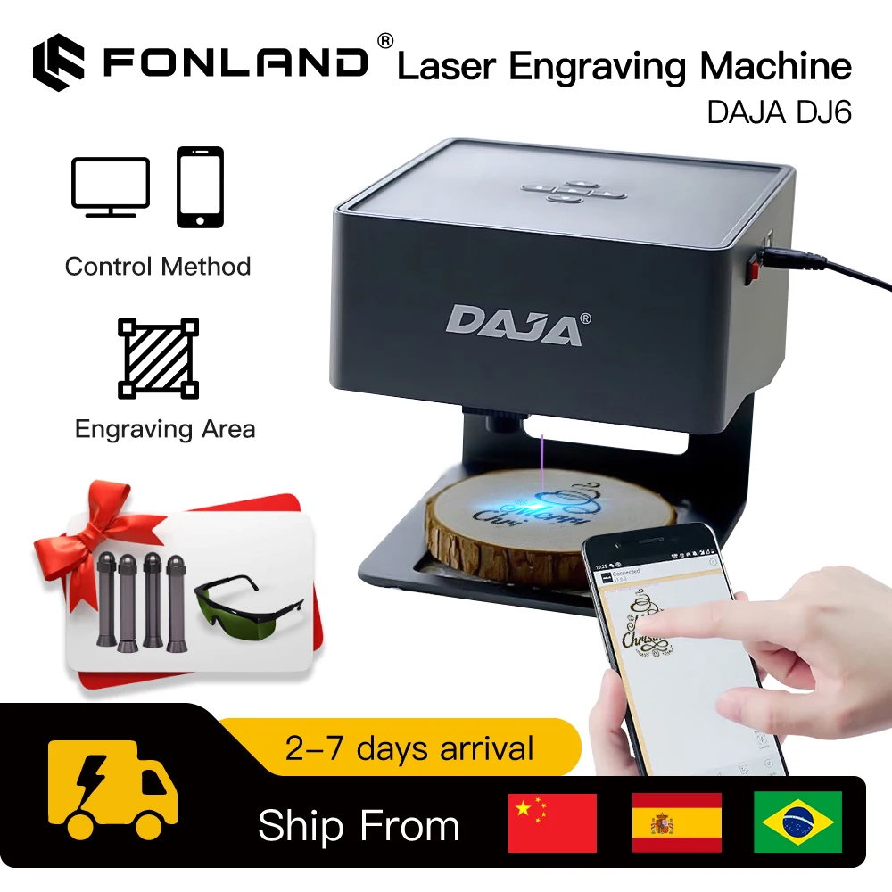 DAJA الليزر حفارة التصنيع باست - مراجعة Fiber Laser Marking Machine 20W وسعره