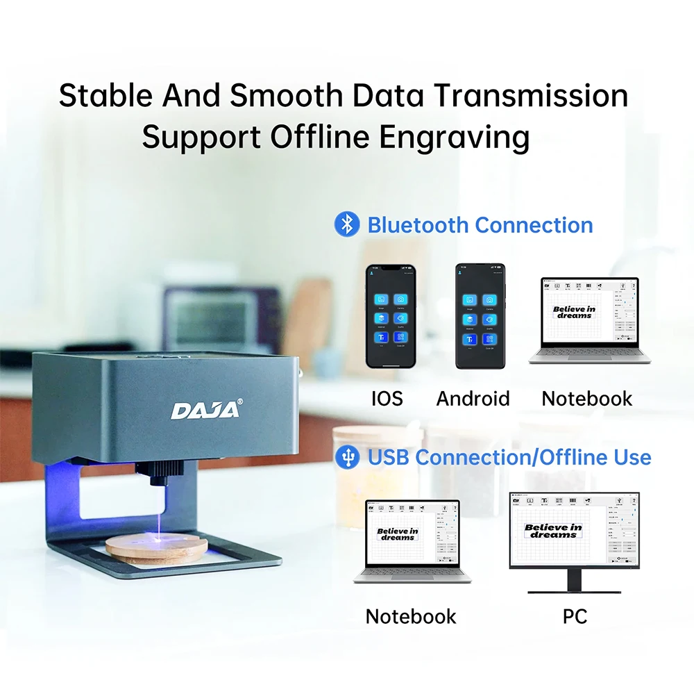 DAJA الليزر حفارة التصنيع باست - مراجعة Fiber Laser Marking Machine 20W وسعره
