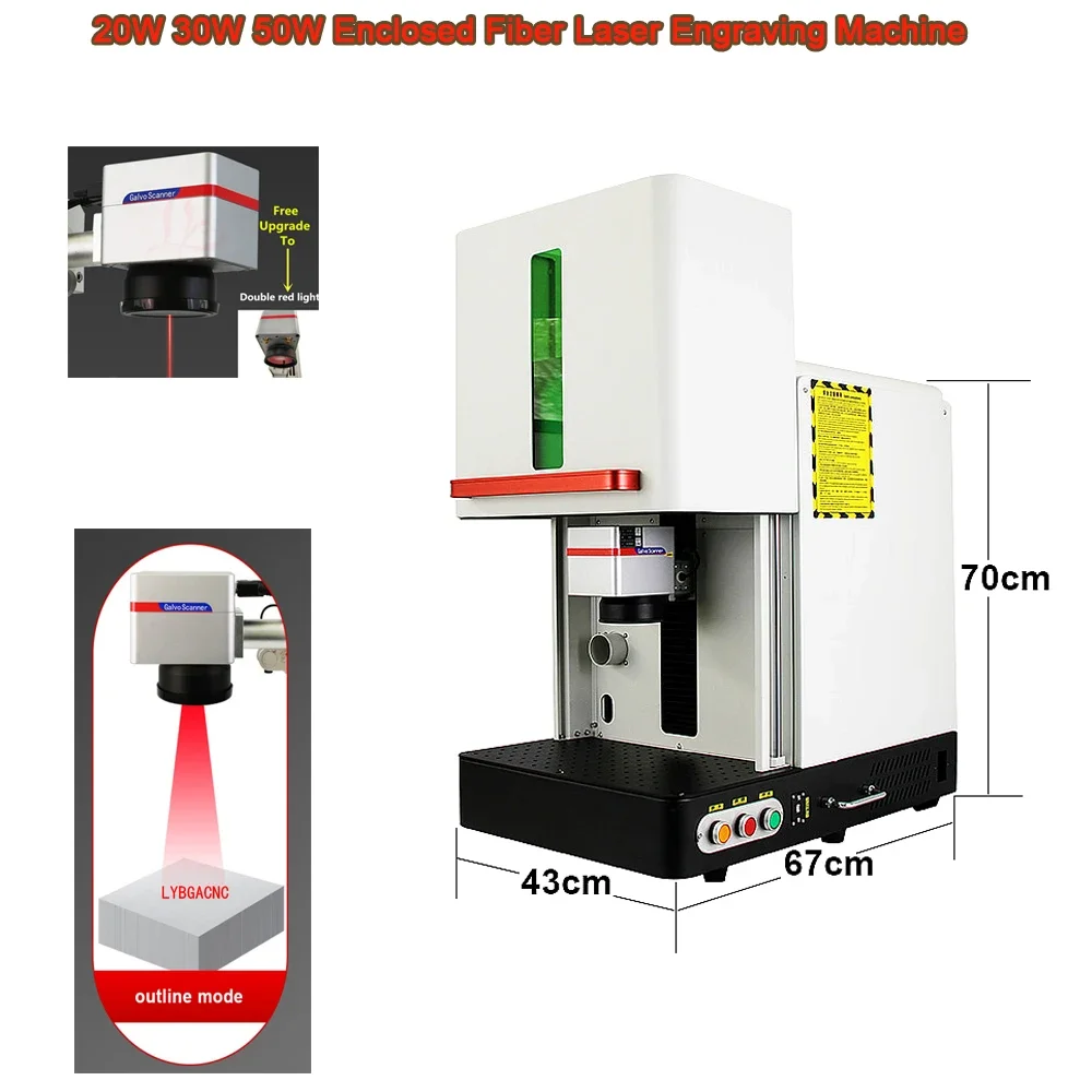جهاز ليزر ألياف مغلق بقوة 20 و - مراجعة Fiber Laser Marking 30W Jewelry وسعره