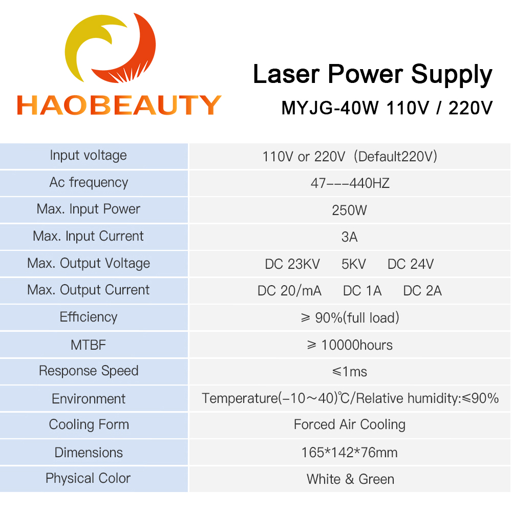 HAOBEAUTY MYJG-40 CO2 مصدر طاق - مراجعة Laser Engraver 40W Co2 وسعره