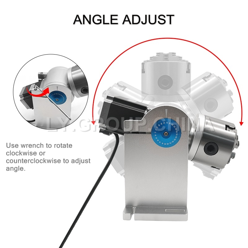 ماكينة نقش وقطع بالليزر الليفي - مراجعة Laser Marking Machine Rotary Axis وسعره