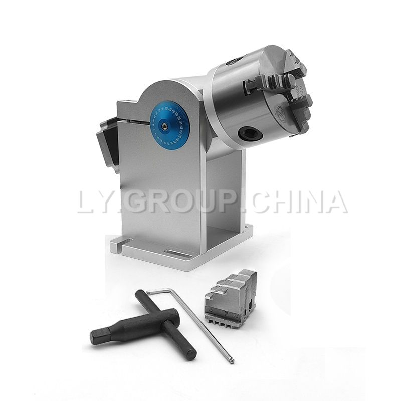 ماكينة نقش وقطع بالليزر الليفي - مراجعة Laser Marking Machine Rotary Axis وسعره