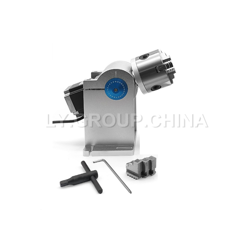 ماكينة نقش وقطع بالليزر الليفي - مراجعة Laser Marking Machine Rotary Axis وسعره