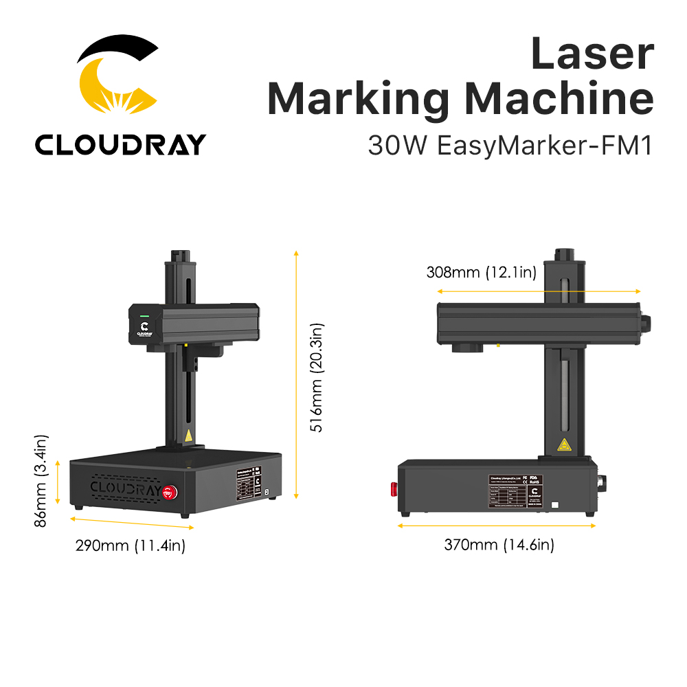 Cloudray 30 واط 50 واط المحمول - مراجعة Fiber Laser Marking 30W Jewelry وسعره