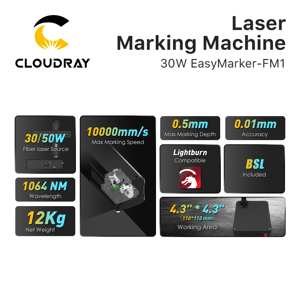 Cloudray 30 واط 50 واط المحمول - مراجعة Fiber Laser Marking 30W Jewelry وسعره