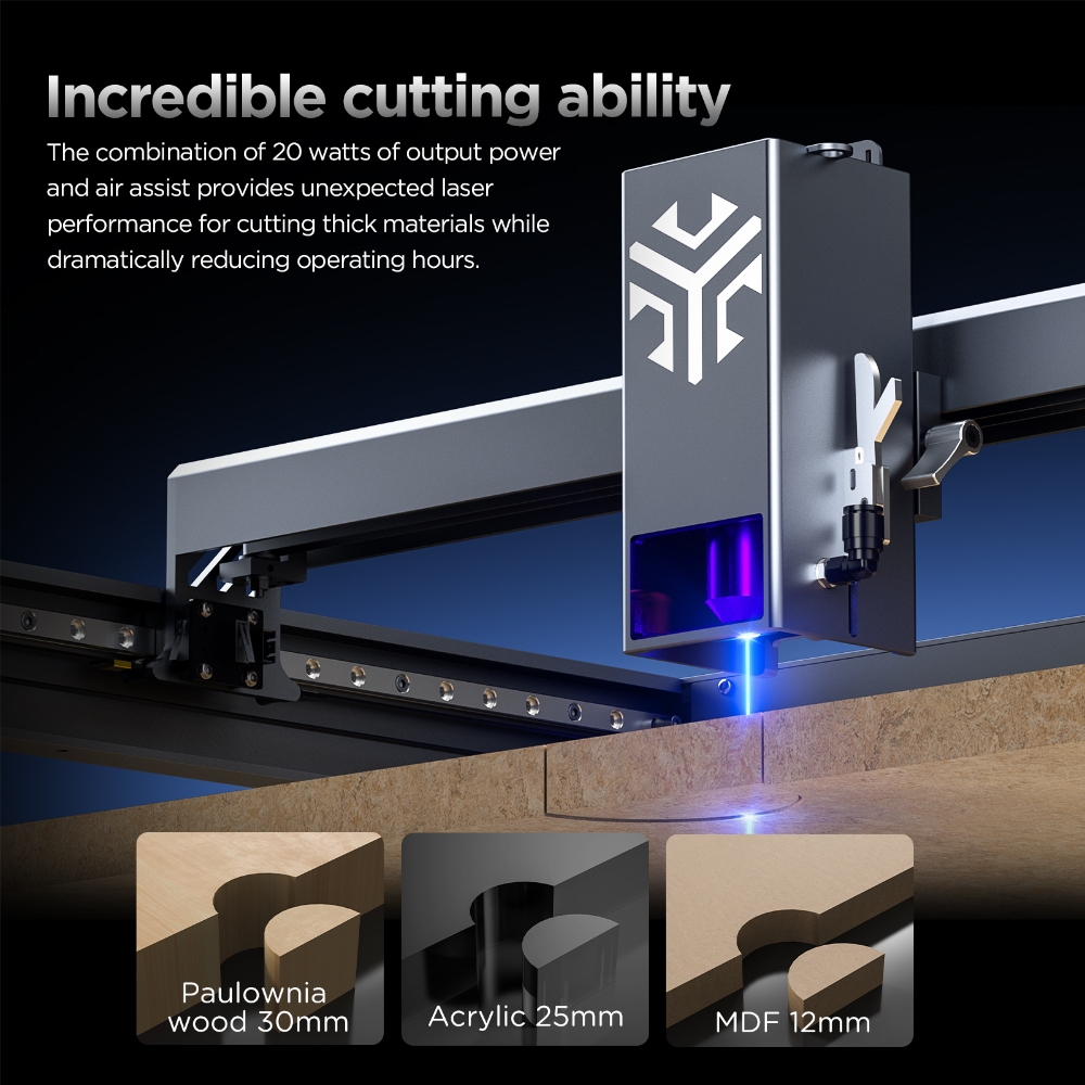 آلة قطع النقش بالليزر ACMER ،  - مراجعة Laser Engraver 20W Diode وسعره