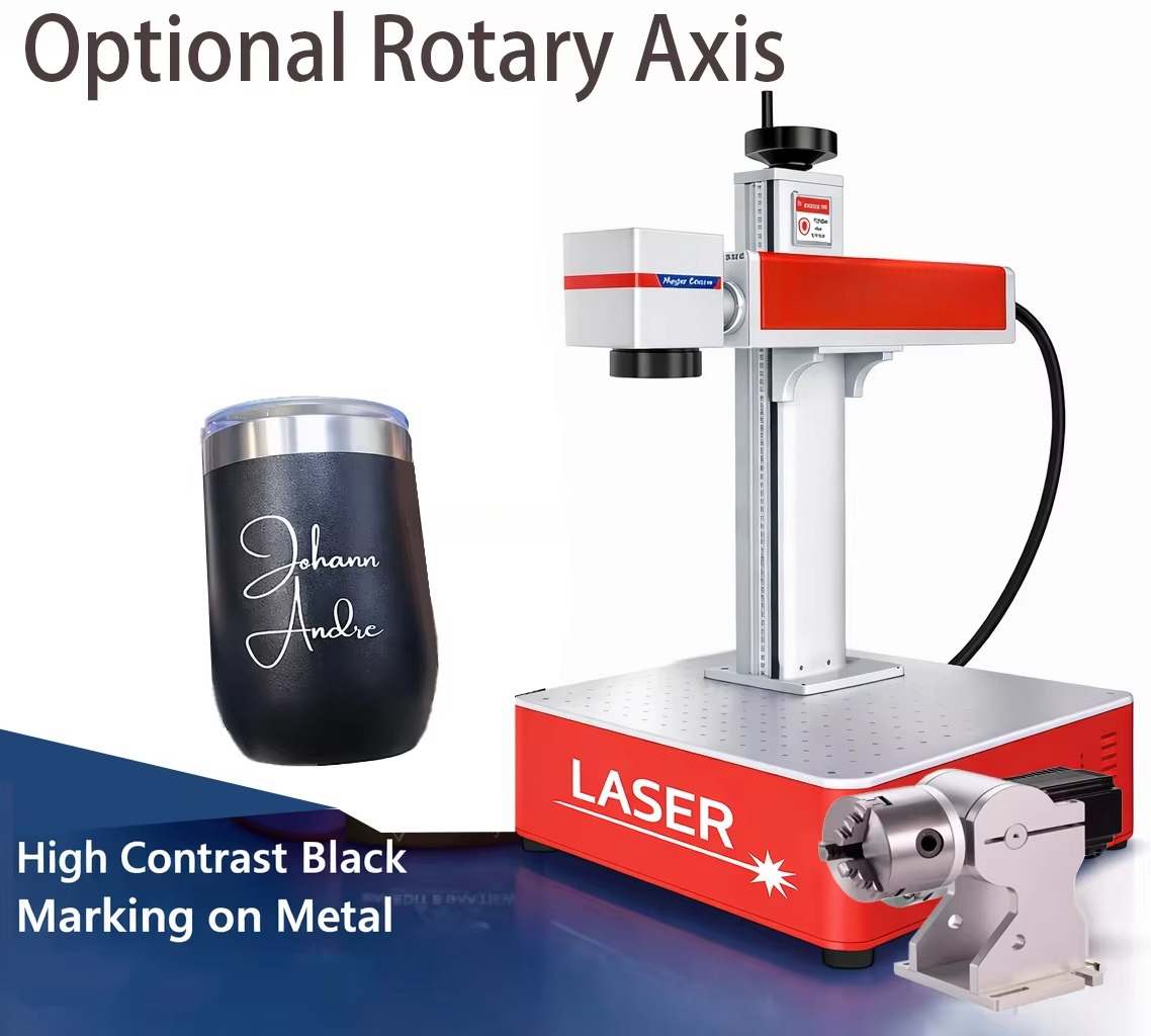 ماكينة نقش بالليزر على سطح الم - مراجعة Fiber Laser Marking 30W Jewelry وسعره