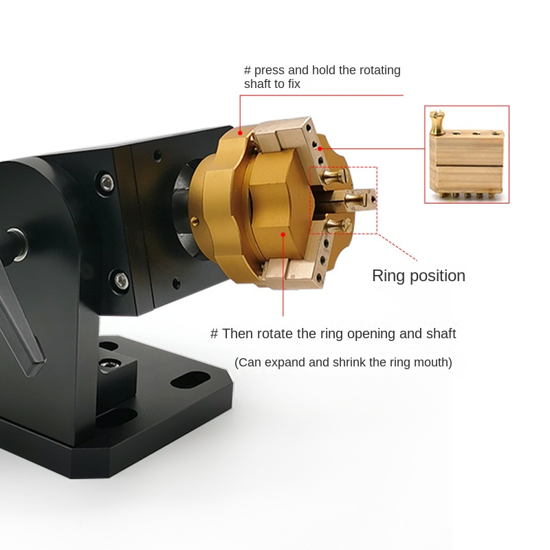 ألياف الليزر 4th محور خاتم محو - مراجعة Laser Marking Machine Rotary Axis وسعره
