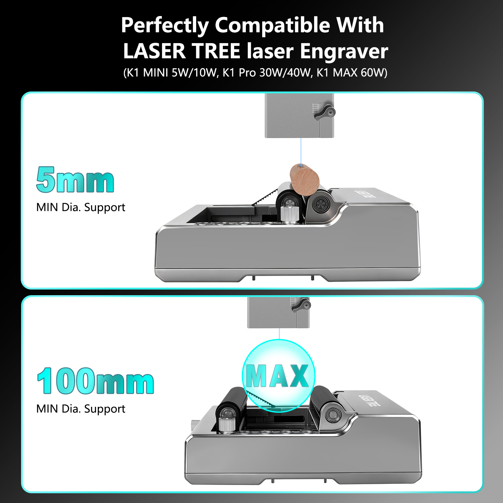 آلة الحفر الدوارة بالليزر شجرة - مراجعة Laser Marking Machine Rotary Axis وسعره