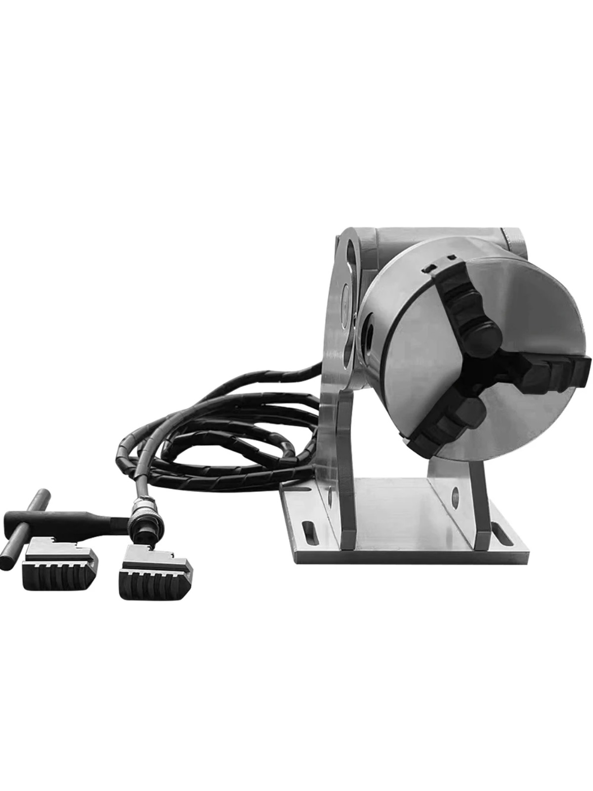 360 °   محور دوار لماكينة النق - مراجعة Laser Marking Machine Rotary Axis وسعره